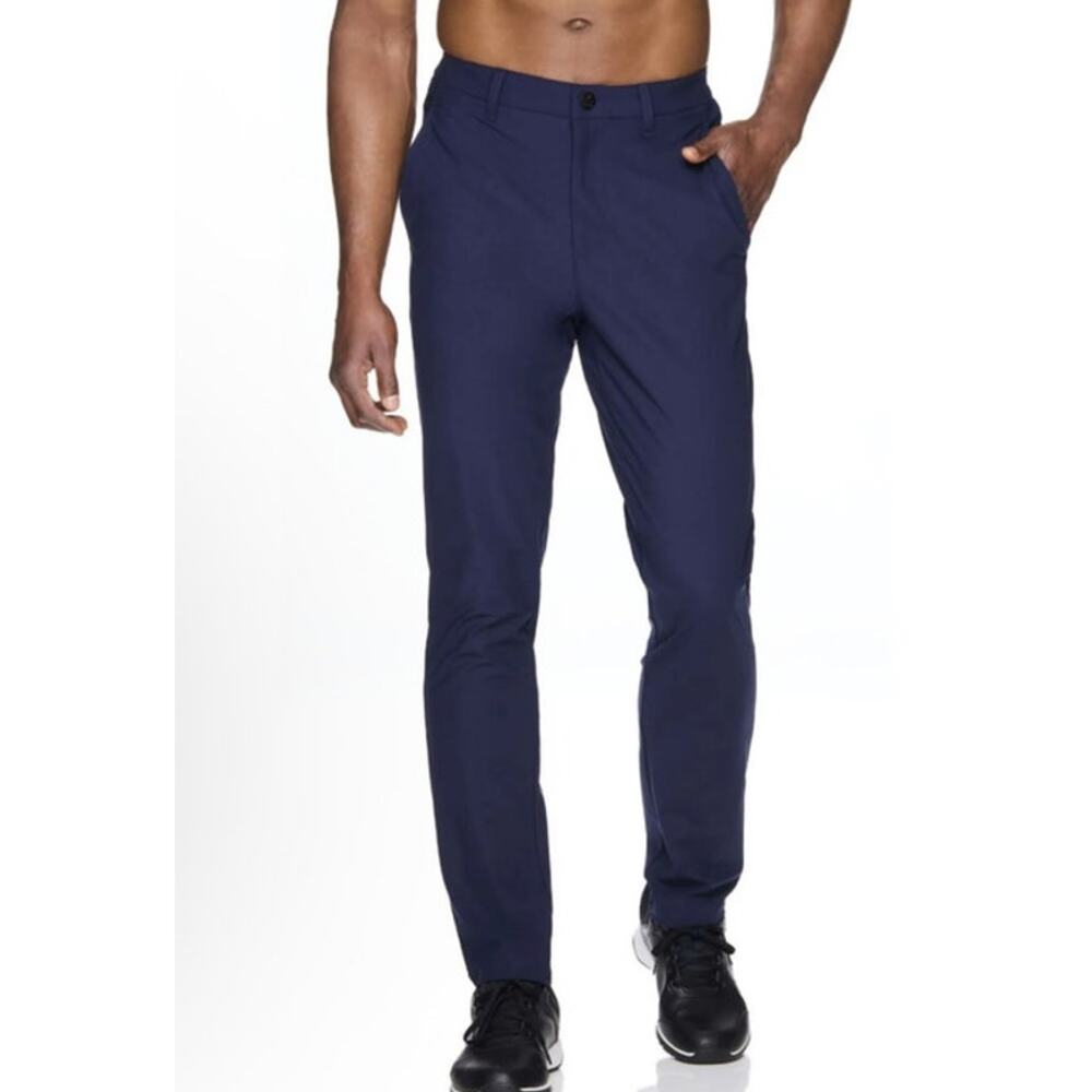 Reebok Mens Anchor 5 Pocket Pants Blue Stretch 36x32 Moisture Management Golf